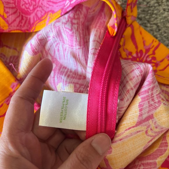 Vintage Lilly Pulitzer capri pants womens 6 pink orange elephant tropical y2k - Picture 9 of 16